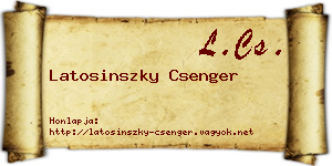 Latosinszky Csenger névjegykártya